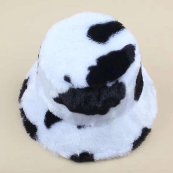 Vintage Faux Fur Plush Bucket Hat/ FLUFFY BUCKET HATS/ - Picture 2 of 7
